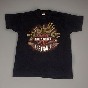 Vintage 1996 Australia Harley-Davidson‎ Size XL Hands Boomerang